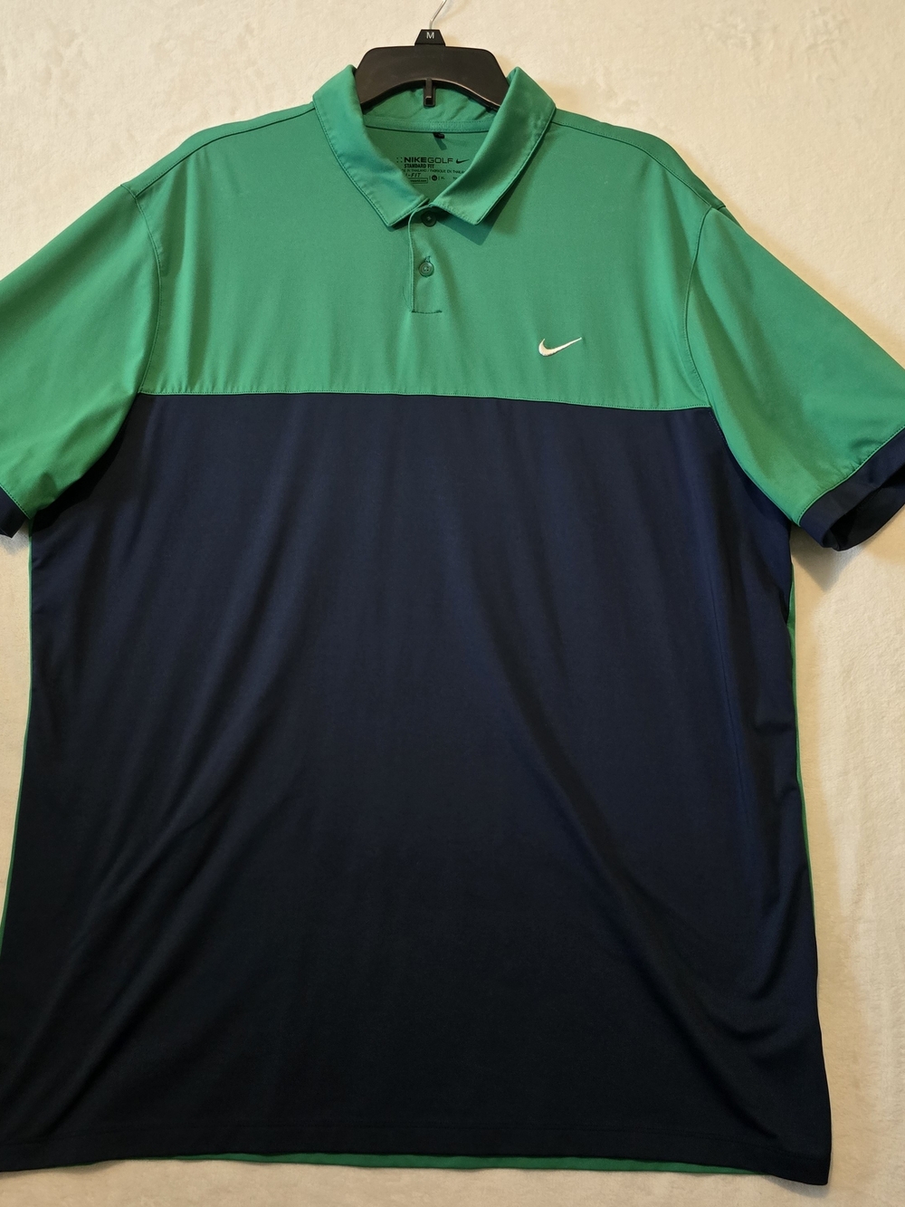 Nike Men’s Dry Fit Two-Tone Polo — Green & Navy